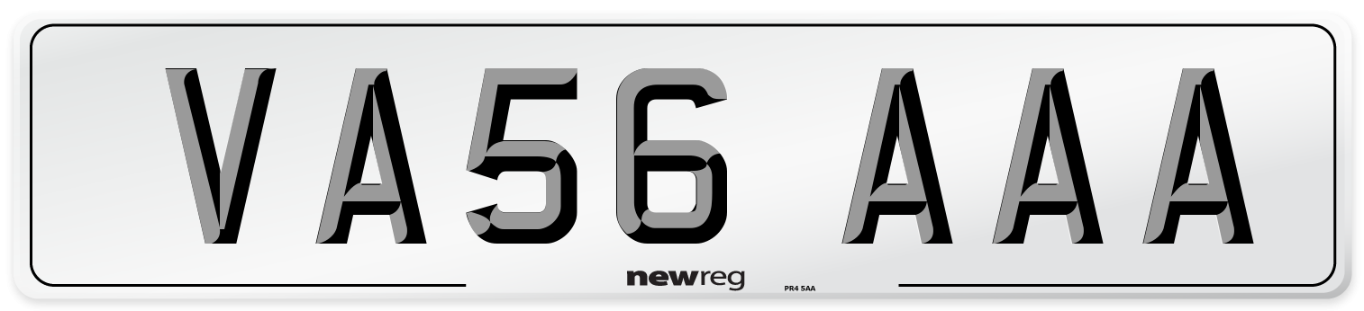 VA56 AAA Number Plate from New Reg